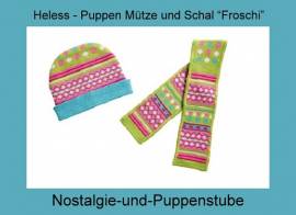 Heless Puppenkleidung M�tze und Schal Modell Froschi f�r 35 bis 45 cm Puppen, Nr. 2611 - Bild vergr��ern 