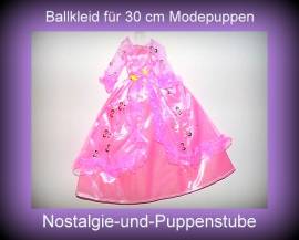 Modepuppen Kleidung, rosa Prinzessinnen Kleid, Ball Kleid, f�r 30 cm Puppen - Bild vergr��ern 