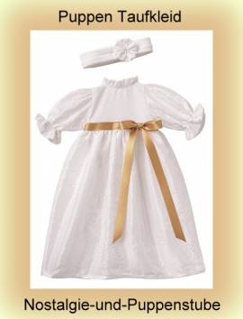 Puppen Kleidung Taufkleid mit Stirnband f�r 42 - 45 cm Puppen Schwenk 62843 - Bild vergr��ern 