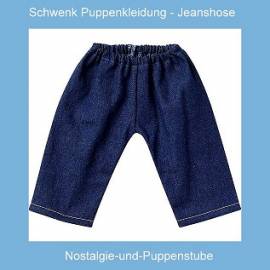 Puppen Kleidung Hose Jeans dunkelblau f�r 42 bis 45 cm Puppen Schwenk, Nr.87643 - Bild vergr��ern 