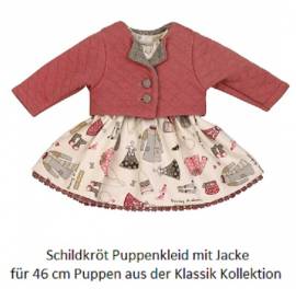 Puppen Kleid mit brombeerfarbener Jacke f�r 46 cm Puppen Schildkr�t Klassikpuppen, Nr. 46278 - Bild vergr��ern 