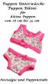 Puppen Unterw&auml;sche Bikini Unterhose Slip Schl&uuml;pfer Bustier 30 cm Puppen, Nr. 247a
