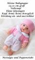 Babypuppe Spielpuppe im rosa wei&szlig;en Anzug 20 cm gro&szlig; blaue Glasaugen, Nr. 974