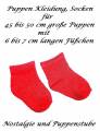 Puppen Kleidung Str&uuml;mpfe Socken S&ouml;ckchen rot f&uuml;r 42 bis 46 cm Puppen, Nr. 86