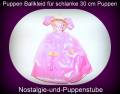 Modepuppen Kleidung, Prinzessinnen Kleid, Ball Kleid, in rosa mit Gold, f&uuml;r 30 cm Puppen