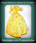 Modepuppen Kleidung, Prinzessinnen Kleid, Ball Kleid, in zitronengelb f&uuml;r 30 cm Puppen