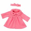 Puppenkleidung Puppen Wintermantel Fleece Mantel mit Haarband  f&uuml;r 42 - 45 cm Puppen Schwenk 455