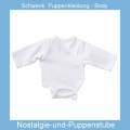Schwenk Puppen Kleidung Body Langarm wei&szlig; f&uuml;r 42 - 45 cm Babypuppen, 3443