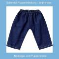 Puppen Kleidung Hose Jeans dunkelblau f&uuml;r 42 bis 45 cm Puppen Schwenk, Nr.87643