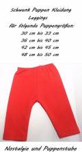 Schwenk Puppenkleidung Leggins rot f&uuml;r 42 cm - 45 cm Puppen, Nr. 27c