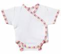 Schwenk Puppenkleidung Body wei&szlig; bunt eingefa&szlig;t f&uuml;r 42- 45 cm gro&szlig;e Babypuppen, Nr. 3343