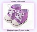 Puppenschuhe Freizeitschuh purple f&uuml;r Puppen von 42 - 45 cm Schwenk 6345