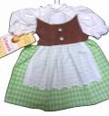 Schwenk Puppen Kleidung Dirndl g&uuml;n wei&szlig; f&uuml;r 42 bis 45 cm Puppen, Nr. 75
