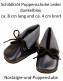 Puppenkleidung Puppen Leder Schuhe 8 cm lang dunkelblaue Schn�rschuhe Schildkr�t 58198