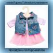 Puppen Kleidung Tüllkleid mit Jeansweste für 35 bis 45 cm Puppen Heless, Nr. 2550
