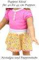 Puppen Kleidung Kleid Sommerkleid rosa gelb für 40 cm Puppen, Nr. 209