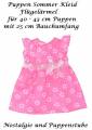 Puppen Kleidung pink Sommerkleid Flügelkleid für 40 cm Puppen, Nr. 992