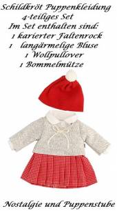 Schildkröt Puppenkleidung 4teiliges Winterset mit Mütze für 49 cm Puppen, Nr. 49089