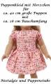 Puppen Kleidung rosa Sommerkleid Herzchenmuster für ca. 40 cm Puppen, Nr. 128