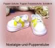 Puppen Schuhe Freizeitschuhe Turnschuhe Sportschuhe weiß - gelb 8 cm Sohlenlänge Schildkröt 40181