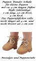 Puppen Schuhe Wanderschuhe ockerfarben für kleine Puppen mit 4 cm Füßchen, Nr.349