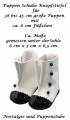 Puppenschuhe 6 cm lang