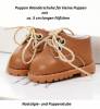 Puppen Schuhe Wanderschuhe ockerfarben f&uuml;r kleine Puppen mit 4 cm F&uuml;&szlig;chen, Nr.3871